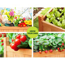 Green Fingers Garden Bed 90x30x33cm Wooden Planter Box Raised Container Growing - RnR Galore