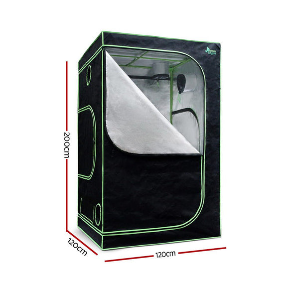 Green Fingers Grow Tent 120x120x200CM Hydroponics Kit Indoor Plant Room System - RnR Galore