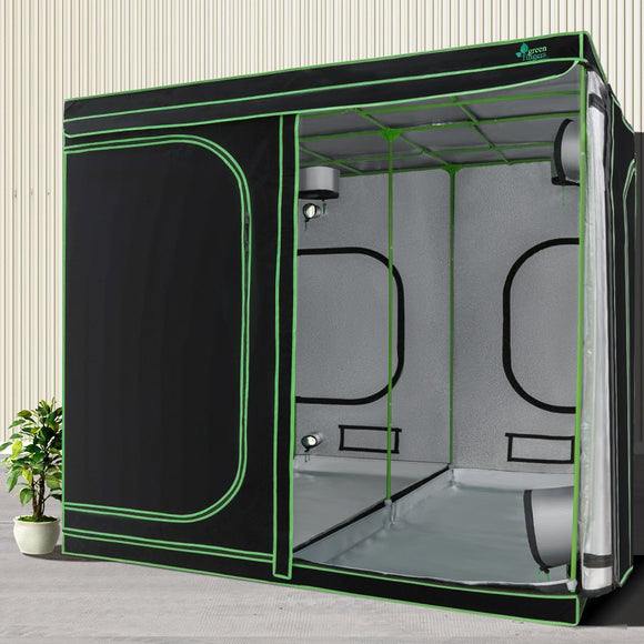 Green Fingers Grow Tent 200x200x200CM Hydroponics Kit Indoor Plant Room System - RnR Galore