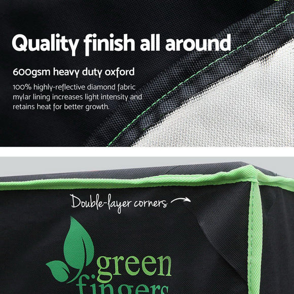 Green Fingers Grow Tent 240x120x200CM Hydroponics Kit Indoor Plant Room System - RnR Galore