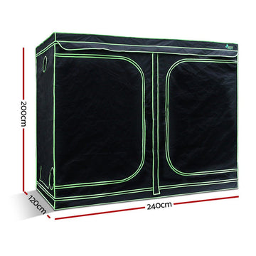 Green Fingers Grow Tent 240x120x200CM Hydroponics Kit Indoor Plant Room System - RnR Galore