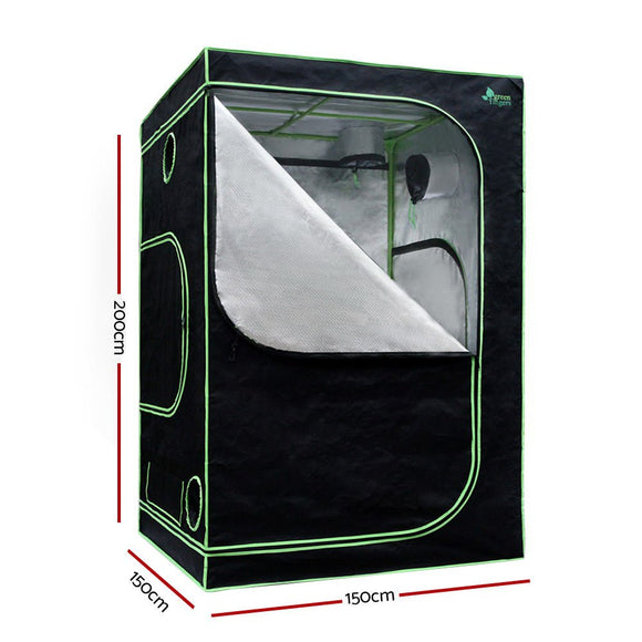 Green Fingers Grow Tent Light Kit 150x150x200CM 1000W LED 4" Vent Fan,Green Fingers Grow Tent Light Kit LED 1000W Full Spectrum 4" Vent 150x150x200CM - RnR Galore