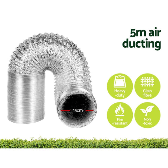 Green Fingers Grow Tent Light Kit 150x150x200CM 1000W LED 6" Vent Fan,Green Fingers Grow Tent Light Kit LED 1000W Full Spectrum 6" Vent 150x150x200CM - RnR Galore
