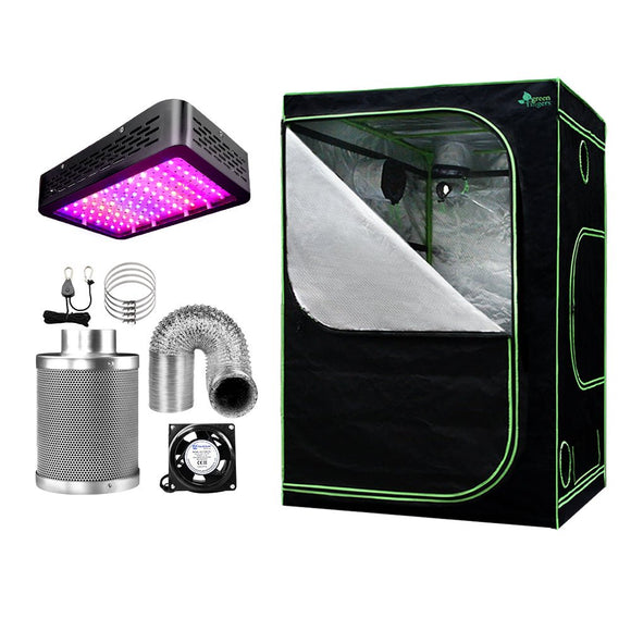 Green Fingers Grow Tent Light Kit 150x150x200CM 1000W LED 6" Vent Fan,Green Fingers Grow Tent Light Kit LED 1000W Full Spectrum 6" Vent 150x150x200CM - RnR Galore