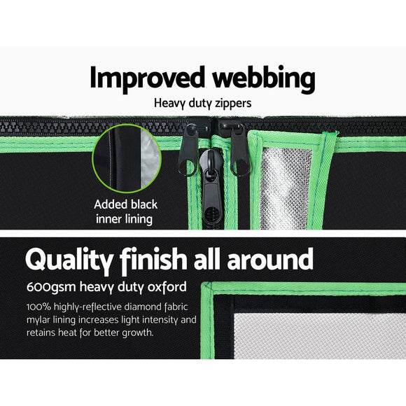 Greenfingers Grow Tent 120x60x210CM Height Adjustable Hydroponics Kit Indoor Grow System - RnR Galore