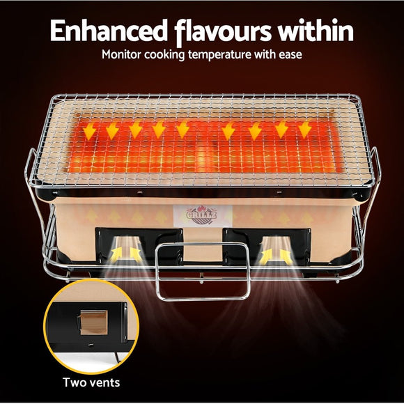 Grillz BBQ Grill Tabletop Charcoal Smoker - RnR Galore