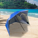 Havana Outdoors Beach Umbrella 2.4M Outdoor Garden Beach Portable Shade Shelter - Blue - RnR Galore