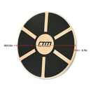 Heavy Duty 15.5" Wooden Balance Board with Non - Slip Pad for Fitness Training - RnR Galore