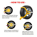 Heavy Duty Wheel Defender Lock Clamp Tyre Lock 13" 14" 15" Car Caravan Trailer - RnR Galore