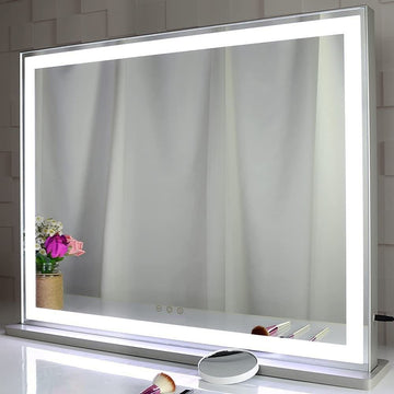 Hollywood LED Makeup Mirror with Smart Touch Control and 3 Colors Dimmable Light (72 x 56 cm) - RnR Galore