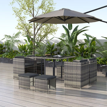 Horrocks 8 Seater Outdoor Dining Set - Grey - RnR Galore