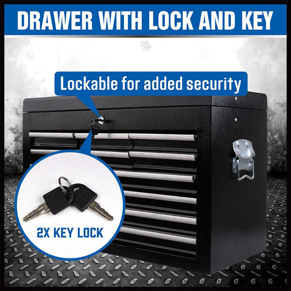 HORUSDY 10 - Drawer Tool Box Chest Toolbox Lockable Drawer Cabinet Garage Storage - RnR Galore