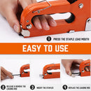 HORUSDY 3in1 Staple Gun Heavy Duty Stapler Fastener Tool Tacker free Staples - RnR Galore