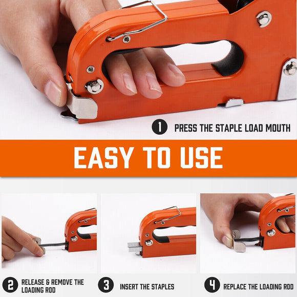 HORUSDY 3in1 Staple Gun Heavy Duty Stapler Fastener Tool Tacker free Staples - RnR Galore