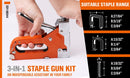 HORUSDY 3in1 Staple Gun Heavy Duty Stapler Fastener Tool Tacker free Staples - RnR Galore
