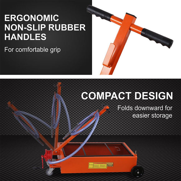 HORUSDY 76L Low Profile Waste Oil Drainer Mobile Workshop Pump Vehicle 4WD Truck - RnR Galore