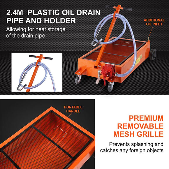 HORUSDY 76L Low Profile Waste Oil Drainer Mobile Workshop Pump Vehicle 4WD Truck - RnR Galore