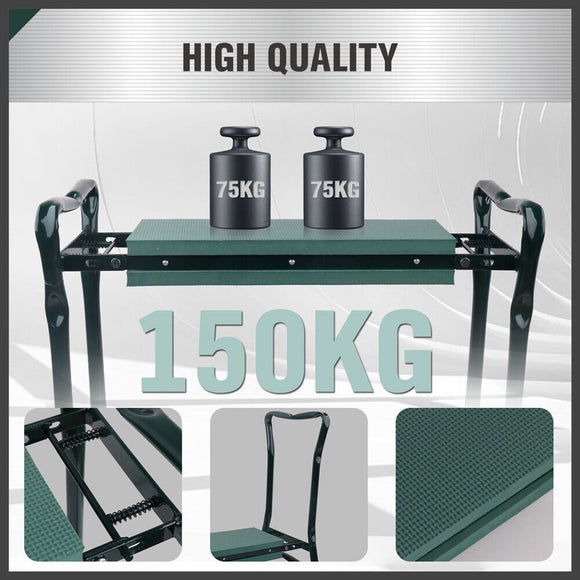 HORUSDY Garden Kneeler Bench Foldable Stool Knee Soft Pad Seat with Tool Pouch - RnR Galore