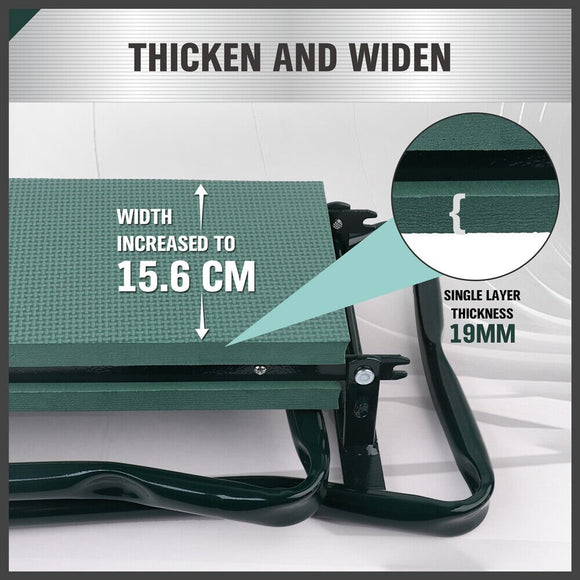 HORUSDY Garden Kneeler Bench Foldable Stool Knee Soft Pad Seat with Tool Pouch - RnR Galore