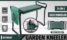 HORUSDY Garden Kneeler Bench Foldable Stool Knee Soft Pad Seat with Tool Pouch - RnR Galore