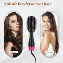 Hot Air One - Step Hair Dryer Negative Ion Anti - Frizz Blowout for Drying,Straightening, Curling and Volumizer (AU Plug) - RnR Galore