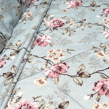 Hotel Living 3 Pce Light Weight Comforter Set Queen/King Corbett Floral Vintage - RnR Galore