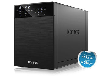 ICY BOX External 4 bay RAID System for 3.5" SATA I / II / III hard disks with USB 3.0 and eSATA (IB - RD3640SU3) - RnR Galore