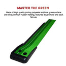 Indoor Practice Putting Green 2.5m Mat Inclined Ball Return Fake Grass 2 Holes - RnR Galore