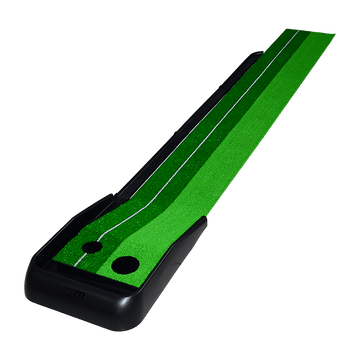 Indoor Practice Putting Green 2.5m Mat Inclined Ball Return Fake Grass 2 Holes - RnR Galore