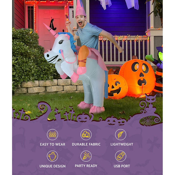 Inflatable Unicorn Costume Adult Suit Blow Up Party Fancy Dress Halloween Cosplay - RnR Galore