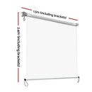 Instahut 1.5X2.4M Outdoor Blinds Clear Roll Down Awning Retractable Outdoor Blinds Water Wind Proof Transparent - RnR Galore