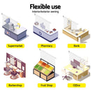 Instahut 1.5X2.4M Outdoor Blinds Clear Roll Down Awning Retractable Outdoor Blinds Water Wind Proof Transparent - RnR Galore