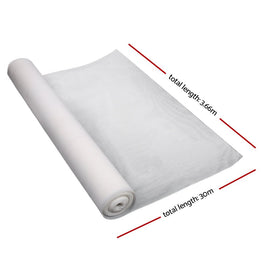 Instahut 90% Shade Cloth 3.66x30m Shadecloth Wide Heavy Duty White - RnR Galore