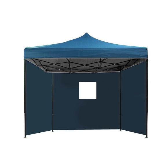 Instahut Gazebo 3x3 Pop Up Marquee Folding Wedding Tent Gazebos Camping Outdoor Shade Canopy Navy - RnR Galore