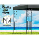 Instahut Gazebo 3x3m Marquee Outdoor Wedding Party Event Tent Home Iron Art Shade Grey - RnR Galore