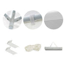 Instahut Gazebo 3x3m Wedding Party Marquee Tent Outdoor Event Camping Canopy Shade White - RnR Galore