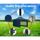 Instahut Gazebo 3x4.5 Pop Up Marquee Folding Wedding Tent Gazebos Camping Outdoor Shade Canopy Navy - RnR Galore