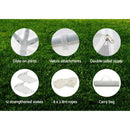 Instahut Gazebo 3x9m Marquee Wedding Party Tent Outdoor Camping Side Wall Canopy 5 Panel White - RnR Galore