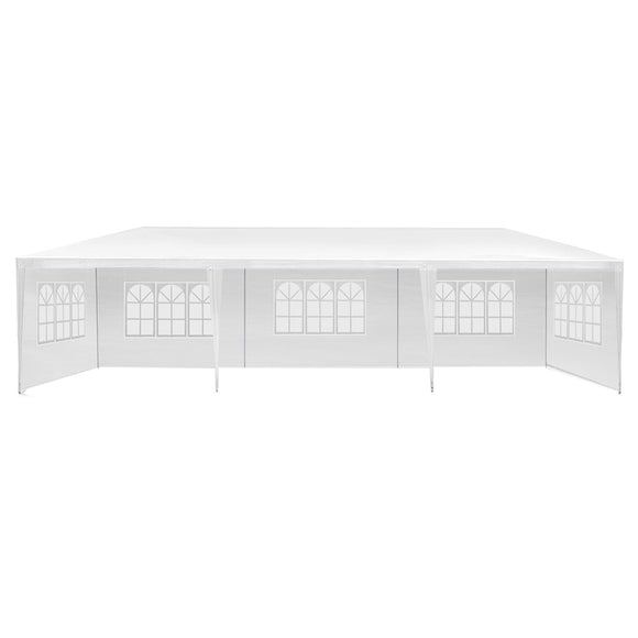 Instahut Gazebo 3x9m Marquee Wedding Party Tent Outdoor Camping Side Wall Canopy 5 Panel White - RnR Galore