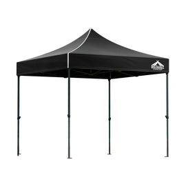 Instahut Gazebo Pop Up Marquee 3x3 Folding 500D Wedding Tent Base Pod Black - RnR Galore