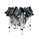 Instahut Gazebo Pop Up Marquee 3x3m Wedding Party Outdoor Camping Tent Canopy Shade Mesh Wall Black - RnR Galore