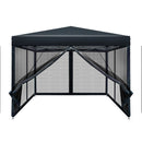 Instahut Gazebo Pop Up Marquee 3x3m Wedding Party Outdoor Camping Tent Canopy Shade Mesh Wall Black - RnR Galore