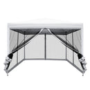 Instahut Gazebo Pop Up Marquee 3x3m Wedding Party Outdoor Camping Tent Canopy Shade Mesh Wall White - RnR Galore