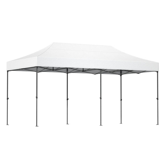 Instahut Gazebo Pop Up Marquee 3x6 Folding 500D Wedding Tent Base Pod White - RnR Galore