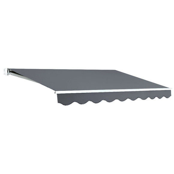 Instahut Retractable Folding Arm Awning Manual Sunshade 2.5Mx2M Grey - RnR Galore