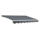 Instahut Retractable Folding Arm Awning Manual Sunshade 3Mx2.5M Grey - RnR Galore