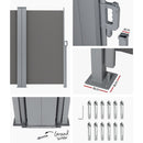 Instahut Side Awning Sun Shade Outdoor Retractable Privacy Screen 1.8X6M Grey - RnR Galore
