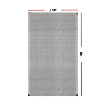 Instahut Tarp Tarpaulin 3.6x6m Canvas Camping Heavy Duty Sun Cover - RnR Galore