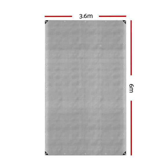 Instahut Tarp Tarpaulin 3.6x6m Canvas Camping Heavy Duty Sun Cover - RnR Galore