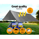 Instahut Tarp Tarpaulin 3x3.6m Canvas Camping Heavy Duty Sun Cover - RnR Galore